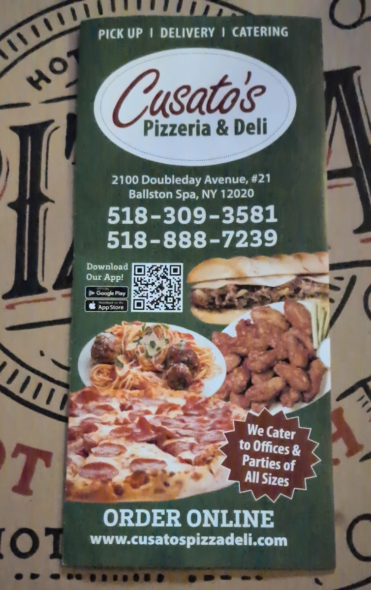 Menu Cusatos Pizzeria And Deli Of Ballston Spa-8